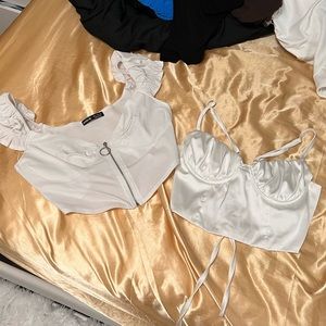 White shein crop top bundle